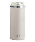 Keepin Your Slim Cans Chill With This Sleek Beige Vacuum Insulated Sleeve That Holds Energy Drinks And Hard Seltzer Without Any Condensation Or Drip To Keep Your Fizz Looking Fresh And Sweet All Day Long.
