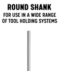 5/8 Inch High Speed Steel Spiral Flute Chucking Reamer With Straight Shank DWR Series Model DWRRSP5/8 tool shank detail