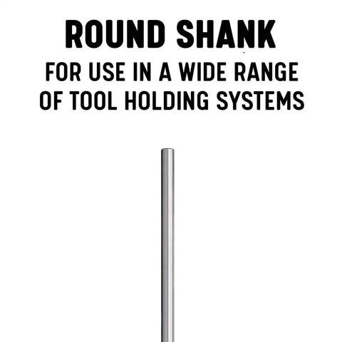 5/8 Inch High Speed Steel Spiral Flute Chucking Reamer With Straight Shank DWR Series Model DWRRSP5/8 tool shank detail