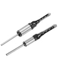 These Kickass Woodworking Drill Bits Feature Two Top Notch Square Hole Chisels For Fast Hollow Mortising On Any Lumber Project Including Half And Five Sixteenths Inch Sizes Today, showing two chisel drill bits.