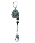 No Nonsense 11 Ft Single Leg Self Retracting Lifeline Featuring Smooth Galvanized Steel Cable And Heavy Duty Double Latch Snap Hook for fall protection.