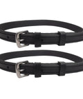 Bio Flex Webb Spur Straps With Maintenance Free Leather Alternative Rustproof Stainless Steel Buckles close-up view