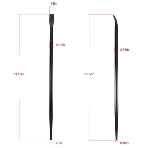 Pro Grade Round Connecting Bar For Go To Aligning Prying And Chiseling With Alignment Tip And Bent Chisel End Built From Heavy Duty Steel