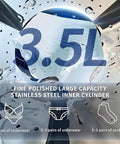 Mini Portable Washer And Dryer Combo, 3.5L stainless steel inner cylinder showing large capacity for delicate laundry.