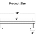Dimensions of Matte Black Towel Bar For Bathroom, 24 Inch Wall Mounted Stainless Steel Rod, SUS304, shown in diagram.