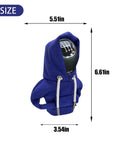 Blue Cozy Hoodie Vibe Gear Shift Cover For Cars, Winter Warm Knit Shift Knob Sleeve, ideal auto interior accessory with size measurements