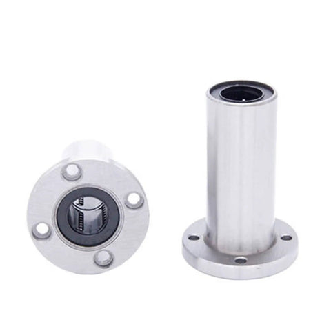 Long Type Flange Linear Motion Bearing 6mm 8mm 10mm 12mm Beefy Yet Smooth LMF Series Precision Bearings For Smooth Linear Motion With Easy Install And Durable Construction LMF6LUU LMF8LUU LMF10LUU, flanged steel bearing