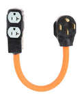 50 Amp To 20 Amp RV Power Adapter For 110V Sites, NEMA 14-50P To 4 X 5-20R 15R 4-Prong Splitter, 1.5 Ft ETL Listed Cord