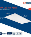 2x4 LED Flat Panel Ceiling Light Kit with 9 Configs, No Fuss Adjustable Lumens Up to 6000 and Color Temps 3500K/4000K/5000K