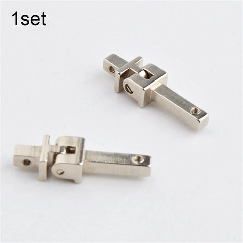1 set of silver alloy eyewear hinges for glasses and sunglasses, part of 10 Sets Replacement Eyewear Hinges For Glasses And Sunglasses With Spring Hinges Alloy Silver Tone Easy Install Non Fading Ergonomic Design Universal Fit Repair Kit For Wide Compatibility And Durable Plastic Frame Eyewear Parts.