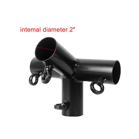 2 Inch Inner Diameter Canopy Connector Kit With 120 Degree High Peak Angles Includes 10 Leg Frame Brackets For Carport Gazebo Shed Greenhouse Fits EMT Pipes Under 2 Inches Black