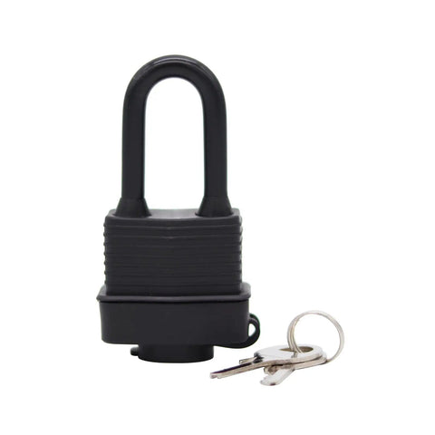 Heavy Duty Waterproof Padlocks Keyed Alike For Outdoor Use With 1 9/16 Inch Wide Laminated Steel Body And Hardened Shackle