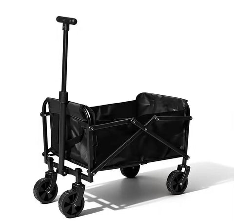 80L Foldable Wagon Cart With All Terrain Wheels Lightweight Portable Utility Wagon for easy collapse and storage