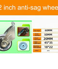 Heavy Duty Adjustable Door Bottom Support Wheel Stops Cabinet Sagging Rolls Smooth As Butter Steel And Rubber Anti Sag Pulley 2 inch anti-sag wheel dimensions.