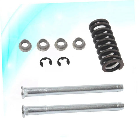 Door Hinge Repair Kit Full Set With Pins Springs And Bushings For Front And Rear Doors DIY Direct Replacement No Drilling Required Easy Install Quick Fix Compatible With Most Cars And Models.
