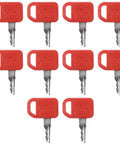 Ten Piece T209428 Ignition Keys Kit For JD Skid Steer Loader Compact Track Loader Replacement Red Ignition Keys