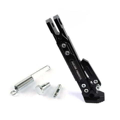 Height Adjustable CNC Aluminum Motorcycle Kickstand Side Stand For Electric Scooters Dirt Bikes And Mini Pit Bikes With Anti Slip Foot