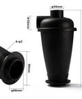 Pro Grade Dust Cyclone Separator For Industrial Vacuum Systems Powder And Sawdust Collector Black Cyclone B with dimensions