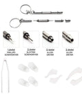 Eyeglass Repair Kit With Ten Style Precision Screwdrivers Seventy Tiny Screws Four In One Portable Driver Two Pairs Ear Hooks Two Pairs Nose Mounts Tweezers And Cleaning Cloth Rotating Head For 360 Degree Glasses Fix For Quick Fixes On The Go, keychain set
