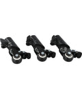 L-Shaped Speaker Tripod Casters with Silent Ball Bearings, black casters with smooth rolling wheels for easy movement.