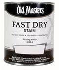 24 Pack Of 1 Quart Jugs Pickling White Blast Dry Interior Oil Based Wood Stain Hits Hard On Oak Ash Walnut And Mahogany shown in tin can.