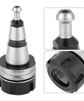 Iso30 Er32 Balanced Collet Chuck CNC Tool Holder 30000 RPM G2.5 Tolerance with stainless steel and black grip for drilling.