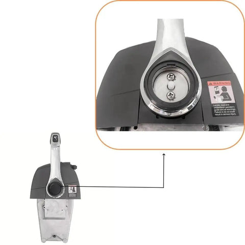 Remote Throttle Control Box For Outboard Motors, Single Top Mount, Model 5006186, close-up of control lever and top view