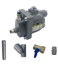 Automatic Drain Valve For Air Compressor G1/2 Inch 1.6 MPa Drainer with aluminum shell, showing various fittings and connectors.