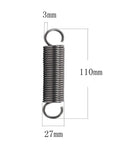 Two Piece 3x27x320mm Extension Spring Kit With Dual Hooks Built From Grade A Stainless Steel, dimensions 3mm thickness, 110mm length.