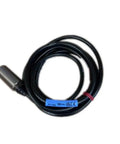Tough As Nails Metal Proximity Switch Equipped With Long Distance Amplifier Block And Split Type Design For Stress Free Machine Mounting, featuring a metal sensor and cable.