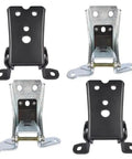 Bad Boy Set Of Four Heavy Duty Front Door Hinges Upper And Lower For Classic Ford Pickup Rigs, black and metal finish, for rusty door swaps.