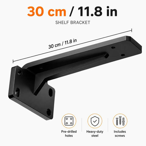 Shelf Bracket Beefy Heavy Duty L Bracket White 39cm With Screws For Kitchen Bathroom And Garage Shelves Welded Cold Rolled Steel Anti Rust