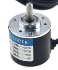 Go-To Incremental Optical Rotary Encoder AB Phase Quadrature 600P/R 1000P/R Wide Voltage DC 5-24V 6mm Shaft front view