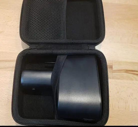 Straight Up Eva Hard Travel Case For Tesla Ccs1 J1772 Charging Adapter Slick Carry Pouch with black EVA interior and mesh pocket.