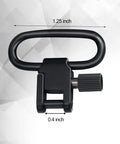 Two Point Crossbow Sling Attachments Mounts With Three Swivels All Metal No Plastic Easy Install Traditional Sling Setup Black Finish