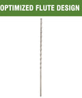 Masonry drill bit, 3/8-in x 18-in, carbide-tipped for concrete/brick, long steel with spiral flute.
