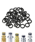 O-ring kit with 225 black nitrile rings in 18 sizes (3–22 mm ID) for automotive plumbing and sealing.