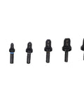 Five Piece Drill Bit Flaring Set for Copper and Aluminum Tubes displayed with different size options for HVAC Plumbing DIY.