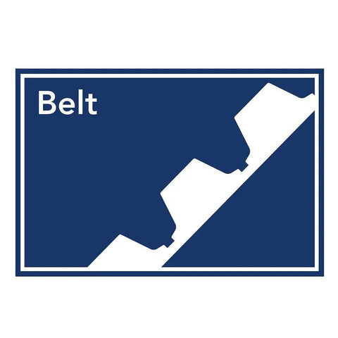 Visual representation of belt component for 8 Foot Rail Extension Kit For Garage Door Opener With Replacement Belt And Hardware