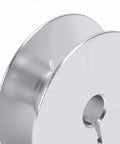 Top Shelf Aluminum Industrial Sewing Machine Bobbins 32 Mm Cnc Machined Dead On Balanced Winding Twin Pack closeup of shiny aluminum bobbin