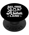 Set Sail For Hawaii Vibes With Aloha Land Family Cruise PopSockets PopGrip with Aloha sunglasses graphic