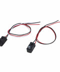 Through Beam Infrared Photoelectric Switch for Industrial Automation, Detect Objects From 2 To 30 Cm With 2ms Turbo Response, DC 5V NPN Output, Black Finish, 1 Pair, A Real Workhorse Beam Break Sensor for Robotics, Security and Conveyor Systems, showing two black sensors with wires.