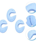 3 Pack Silicone Door Stopper Set For Safety Anti Skid Hold Doors Steadily And Prevent Slamming Dope Durable Quiet Operation Great Housewarming Gift For Home Use - sky-blue