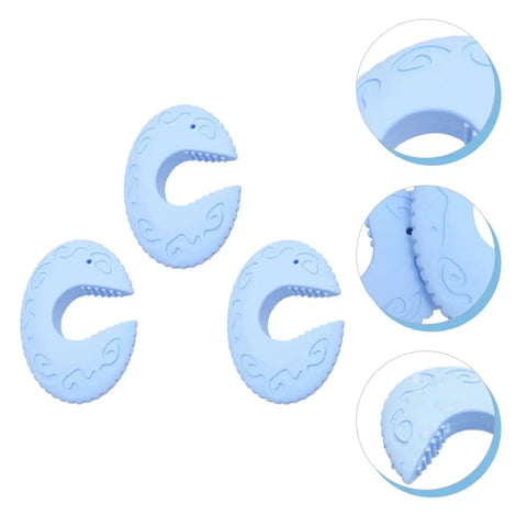 3 Pack Silicone Door Stopper Set For Safety Anti Skid Hold Doors Steadily And Prevent Slamming Dope Durable Quiet Operation Great Housewarming Gift For Home Use - sky-blue