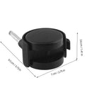 Swivel Stem Caster Wheels with Brake 2set for Furniture and Bed Frames, black small wheel, dimensions 9.5cm x 7cm x 3.6cm.
