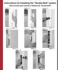 Installation instructions for Double Bolt Sliding Glass Door Lock With Patented Tech For The Fam Safety in 8 easy steps.