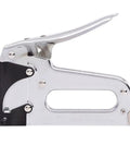 Side view of Outward Clinch Heavy Duty Staple Gun For Packaging And Boxes, showing metal construction for secure cardboard closures.