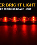 G-PLUS red lens LED 3rd brake light bar with chrome housing