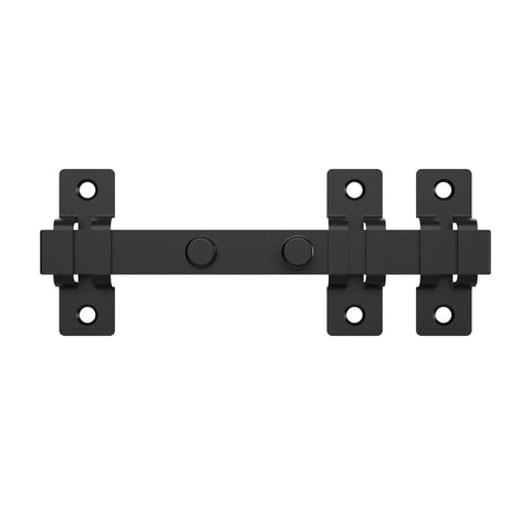 Heavy Duty Reversible Gate Slide Latch 7.8 Inch Black With WeatherGuard Outdoor Gate Hardware For Fences Left Or Right Mount