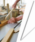Woodworker using Beast Mode T Track For Woodworking, Anodized Aluminum High Strength Miter Track on table saw, one meter T slot.
